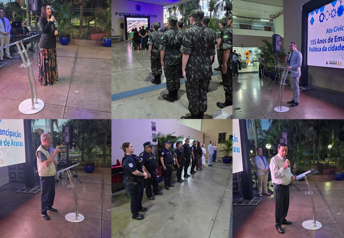 Câmara realiza Ato Cívico em comemoração aos 155 anos de Araras 