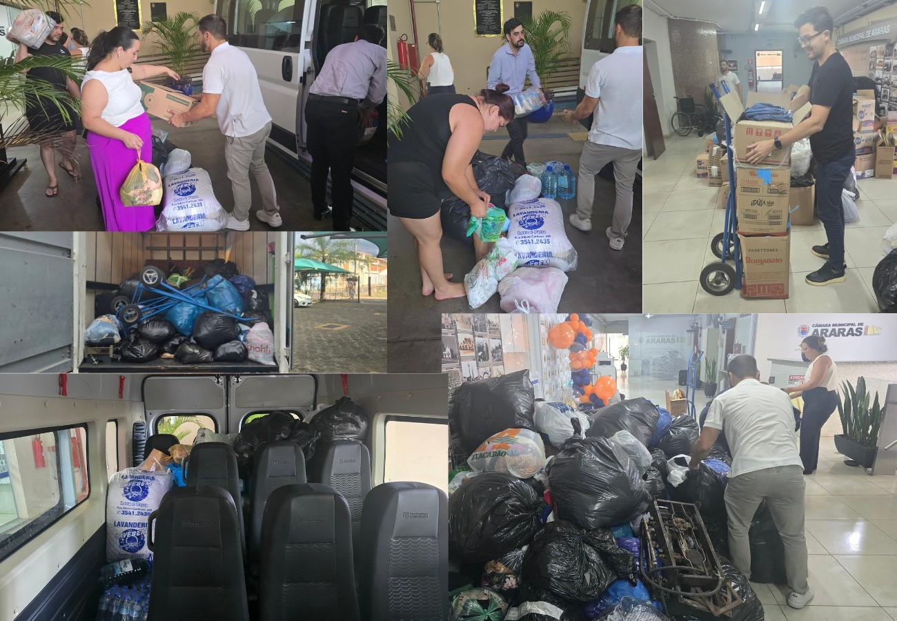 Câmara envia doações para vítimas das chuvas em Minas Gerais