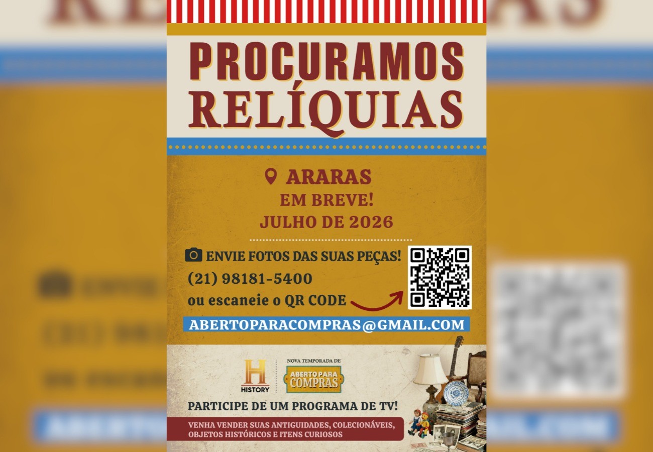History Channel grava episódio de "Aberto para Compras" em Araras 
